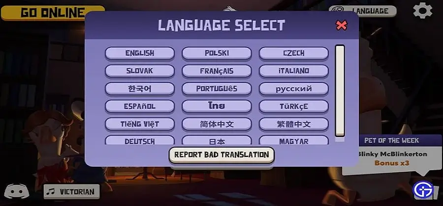 How to Change Language in Goose Goose Duck